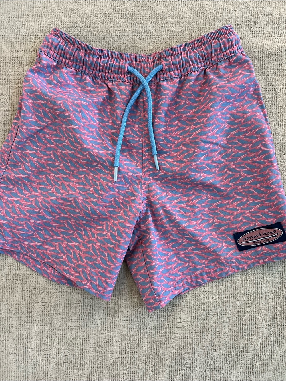 Vineyard Vines Pink & Blue Patterned Boy’s Swim Shorts